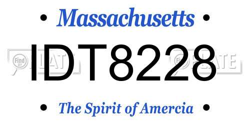 IDT8228 Massachusetts License Plate