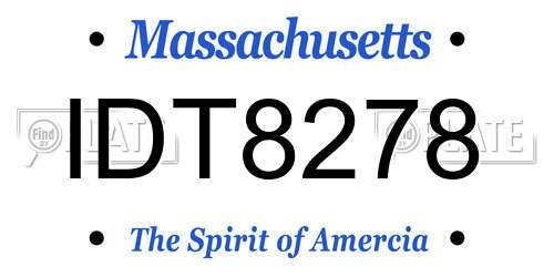 IDT8278 Massachusetts License Plate