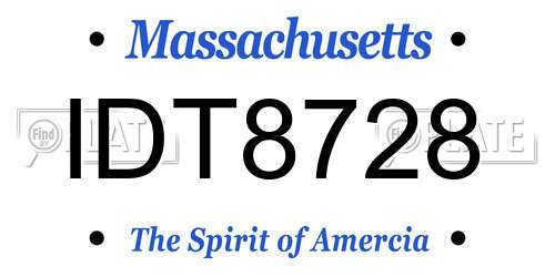 IDT8728 Massachusetts License Plate