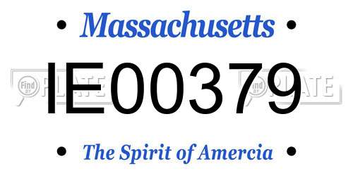IE00379 Massachusetts License Plate