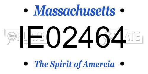 IE02464 Massachusetts License Plate