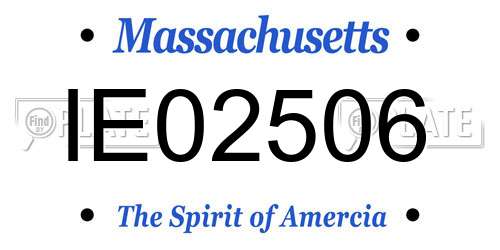 IE02506 Massachusetts License Plate