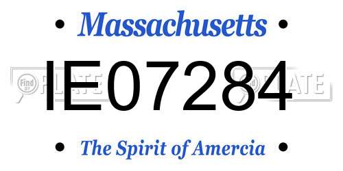 IE07284 Massachusetts License Plate