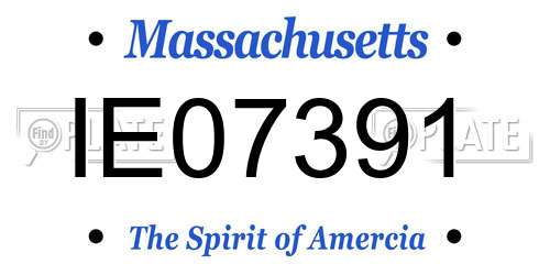 IE07391 Massachusetts License Plate