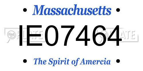 IE07464 Massachusetts License Plate