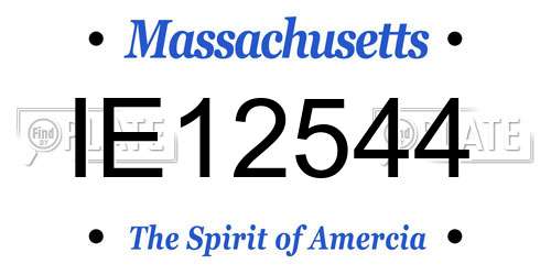 IE12544 Massachusetts License Plate