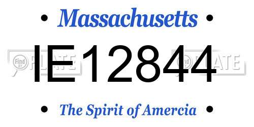 IE12844 Massachusetts License Plate