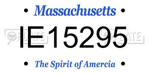 IE15295 Massachusetts License Plate