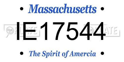 IE17544 Massachusetts License Plate