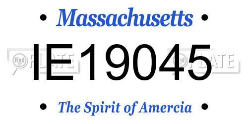 IE19045 Massachusetts License Plate