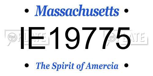 IE19775 Massachusetts License Plate