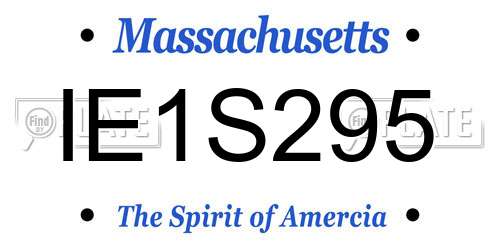 IE1S295 Massachusetts License Plate
