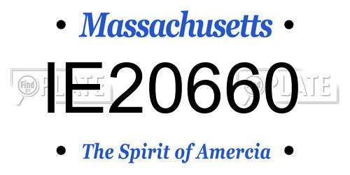 IE20660 Massachusetts License Plate