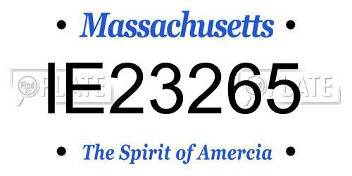 IE23265 Massachusetts License Plate