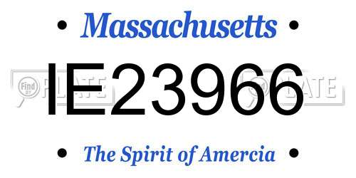 IE23966 Massachusetts License Plate