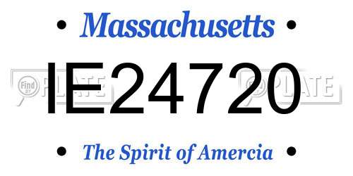IE24720 Massachusetts License Plate