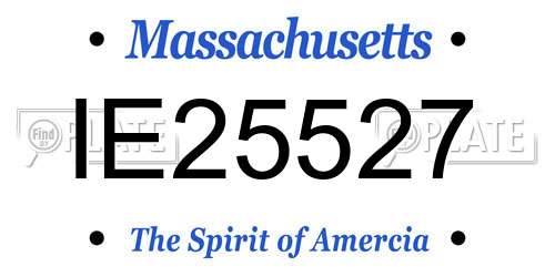 IE25527 Massachusetts License Plate