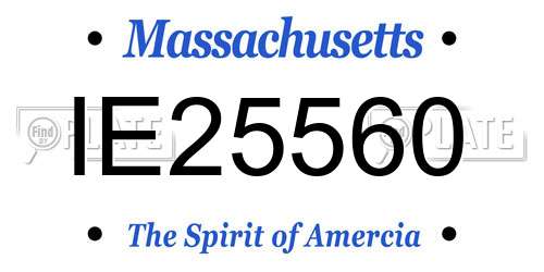 IE25560 Massachusetts License Plate