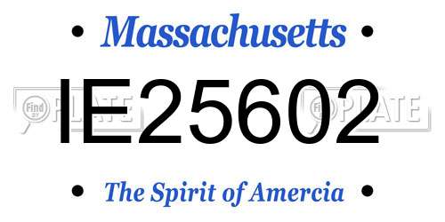 IE25602 Massachusetts License Plate