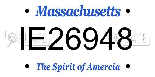 IE26948 Massachusetts License Plate