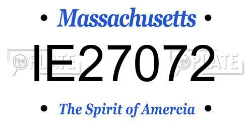 IE27072 Massachusetts License Plate