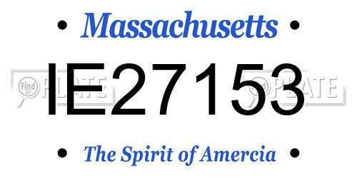 IE27153 Massachusetts License Plate