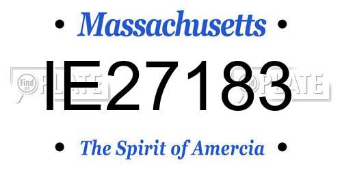 IE27183 Massachusetts License Plate