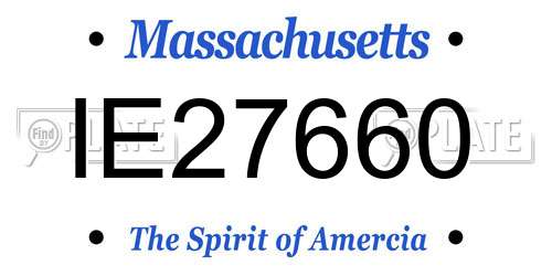 IE27660 Massachusetts License Plate