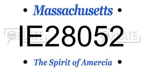 IE28052 Massachusetts License Plate