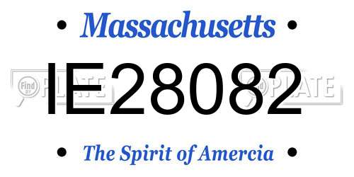 IE28082 Massachusetts License Plate