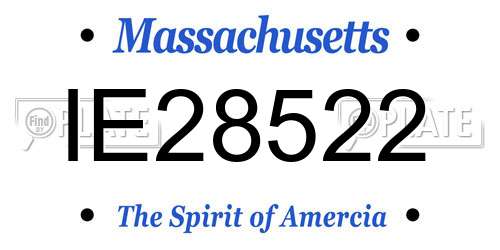 IE28522 Massachusetts License Plate