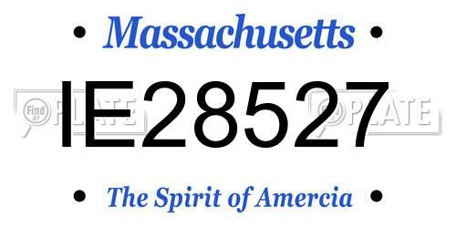IE28527 Massachusetts License Plate
