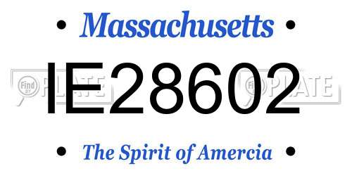IE28602 Massachusetts License Plate