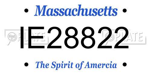 IE28822 Massachusetts License Plate