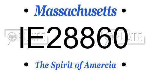 IE28860 Massachusetts License Plate