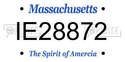 IE28872 Massachusetts License Plate