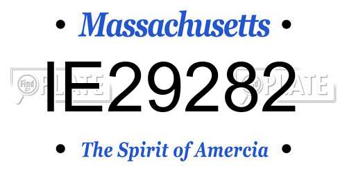 IE29282 Massachusetts License Plate