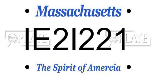 IE2I221 Massachusetts License Plate