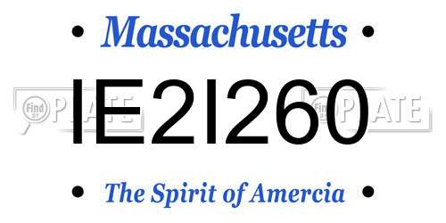 IE2I260 Massachusetts License Plate