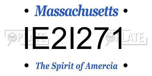 IE2I271 Massachusetts License Plate
