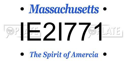 IE2I771 Massachusetts License Plate