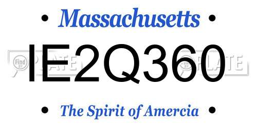 IE2Q360 Massachusetts License Plate