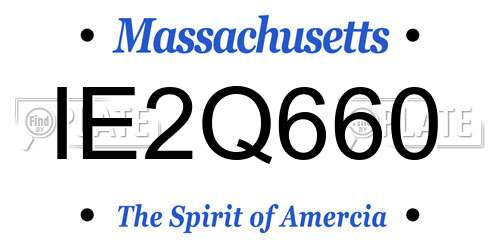 IE2Q660 Massachusetts License Plate