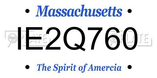 IE2Q760 Massachusetts License Plate
