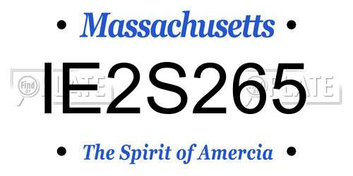 IE2S265 Massachusetts License Plate