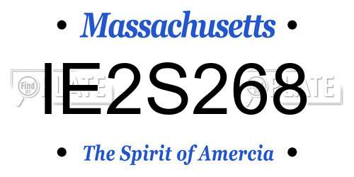 IE2S268 Massachusetts License Plate