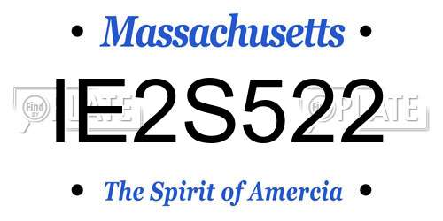 IE2S522 Massachusetts License Plate