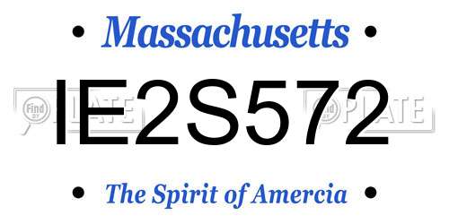 IE2S572 Massachusetts License Plate