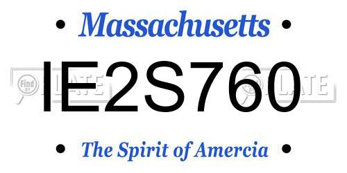 IE2S760 Massachusetts License Plate