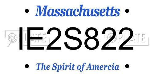 IE2S822 Massachusetts License Plate
